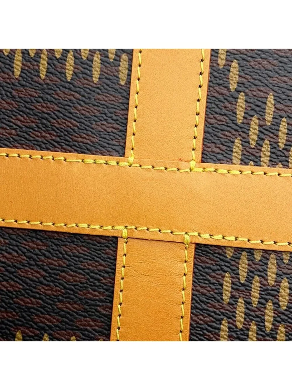 Louis Vuitton Boston Bag Damier Ebene Giant Monogram Keepall Bandouliere 50